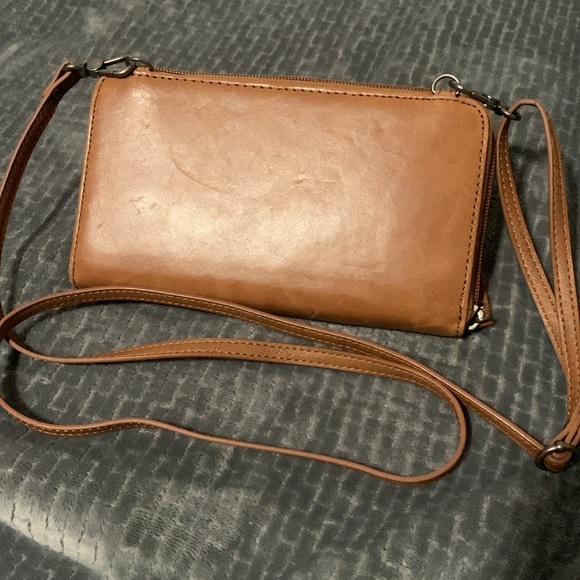 The Sak smartphone crossbody bag/ wristlet/wallet/clutch purse. COLOR: Tobacco - Picture 3 of 4
